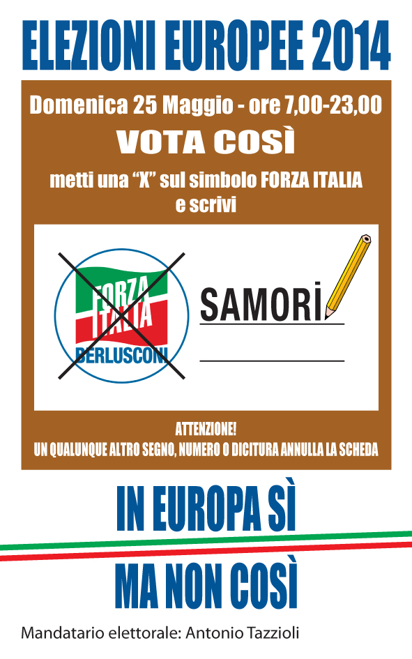 samorì scheda elezioni europee 2014